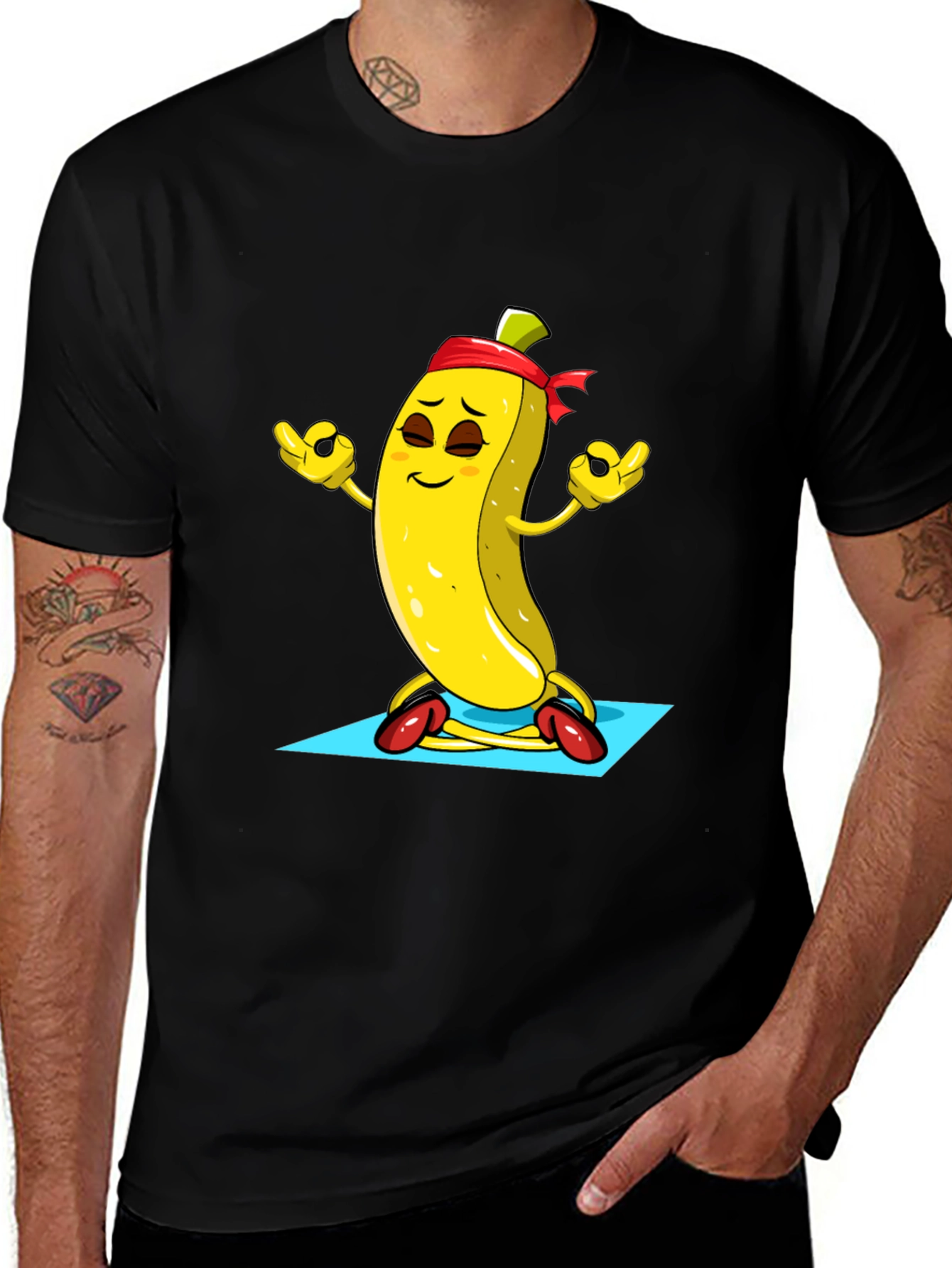 Meditating Banana T-Shirt - Funny Yoga Fruit Tee