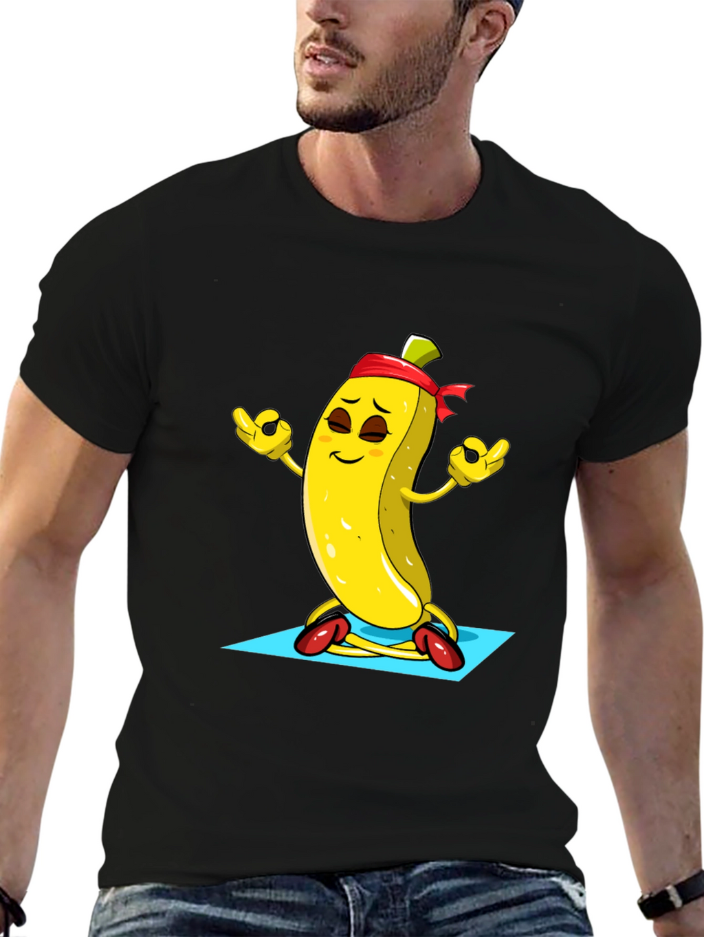 Meditating Banana T-Shirt - Funny Yoga Fruit Tee
