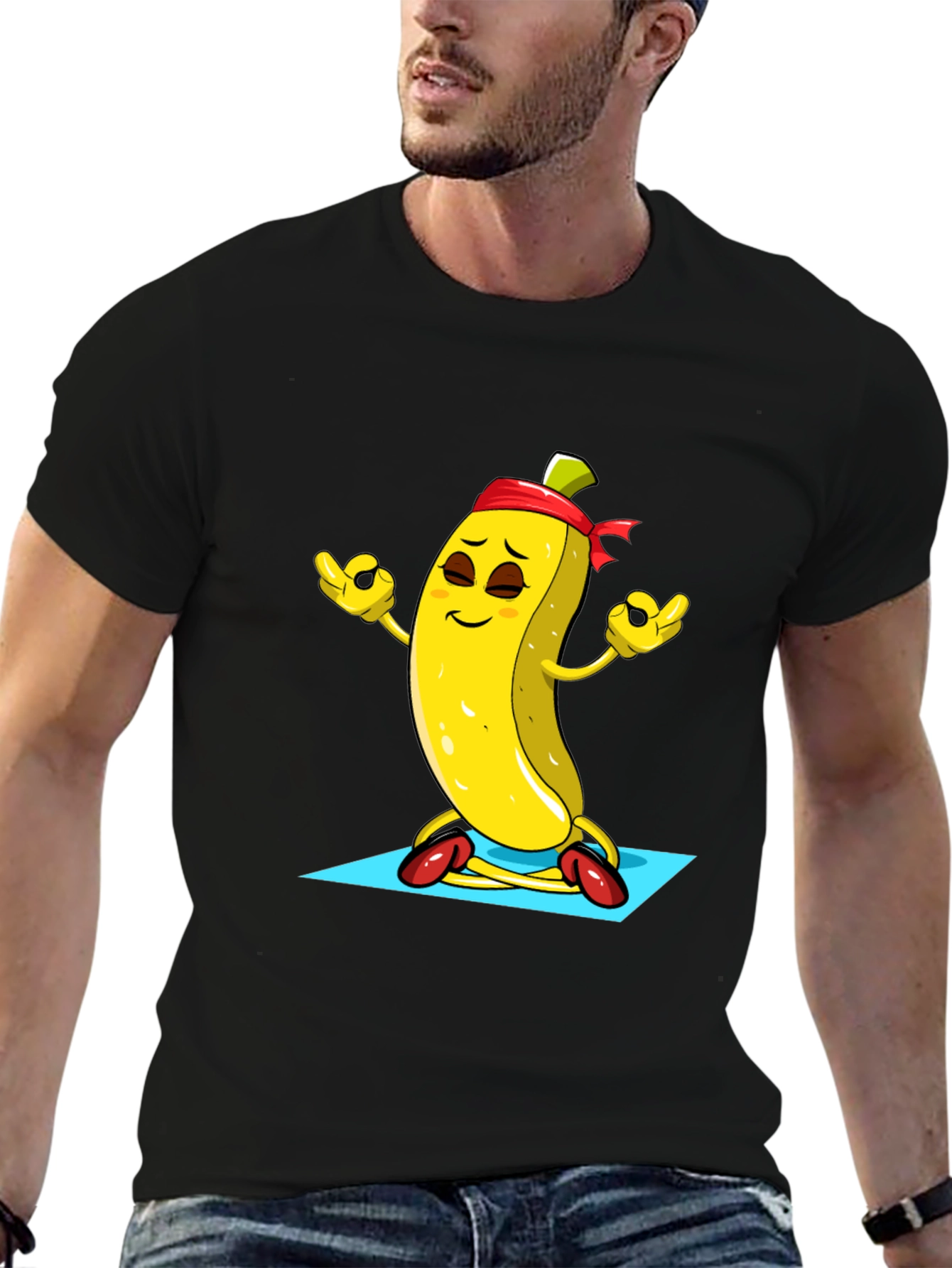Meditating Banana T-Shirt - Funny Yoga Fruit Tee