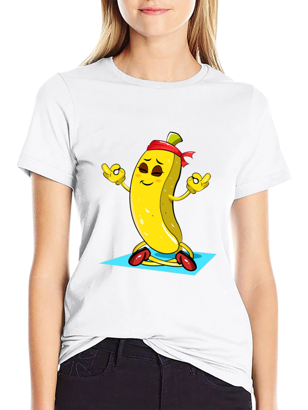 Meditating Banana T-Shirt - Funny Yoga Fruit Tee