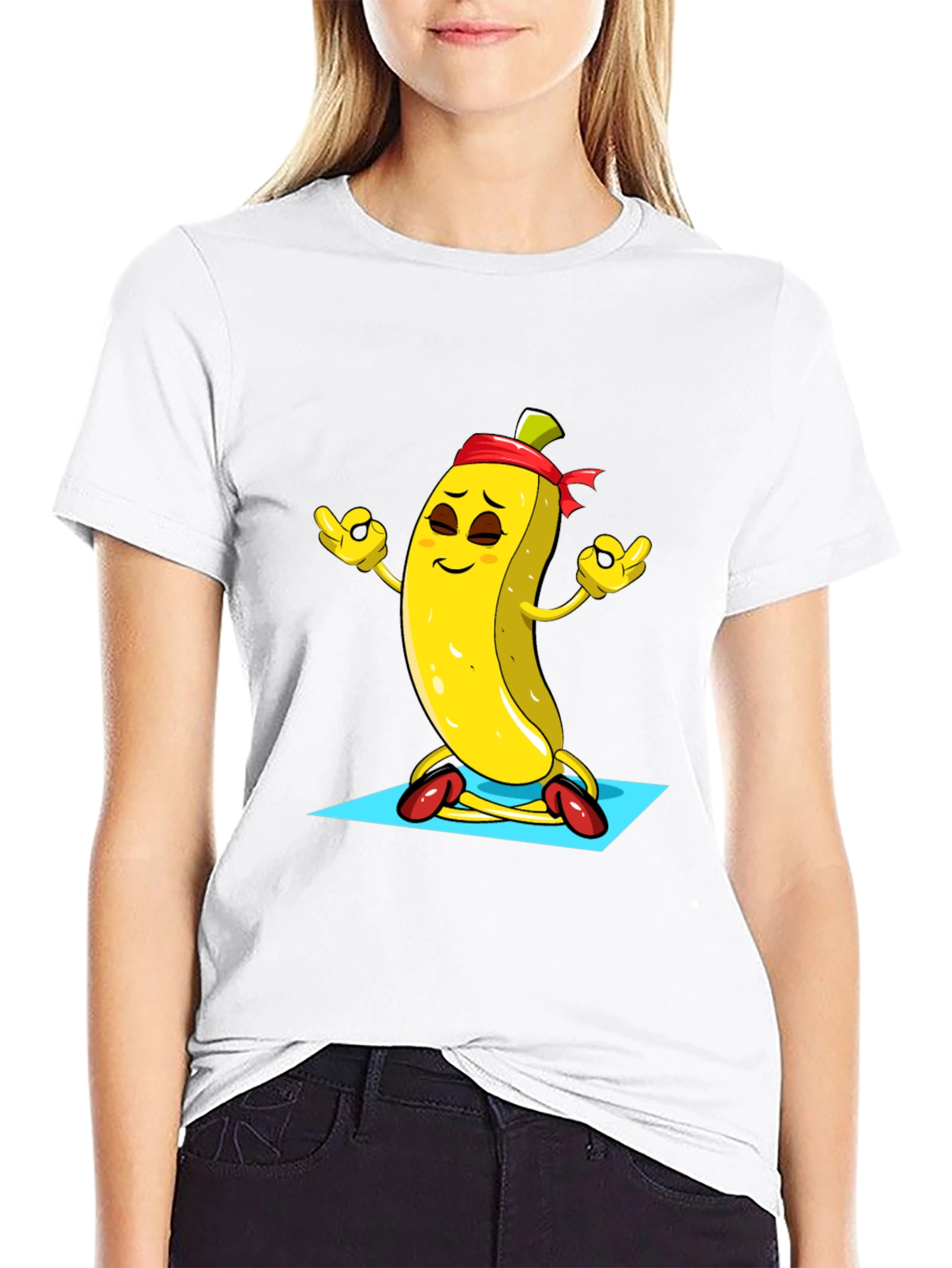 Meditating Banana T-Shirt - Funny Yoga Fruit Tee