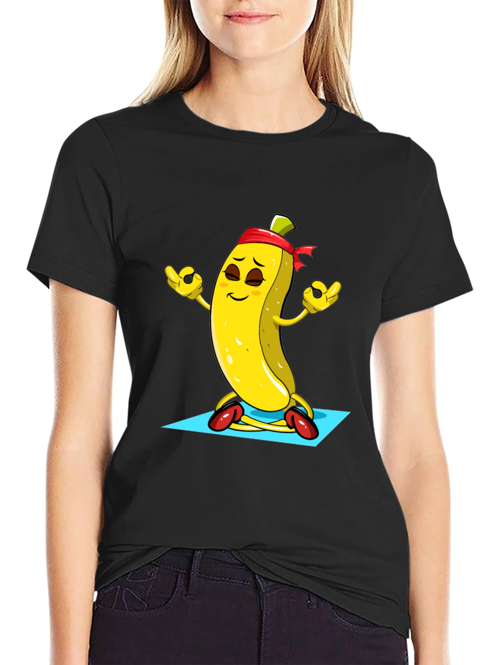 Meditating Banana T-Shirt - Funny Yoga Fruit Tee