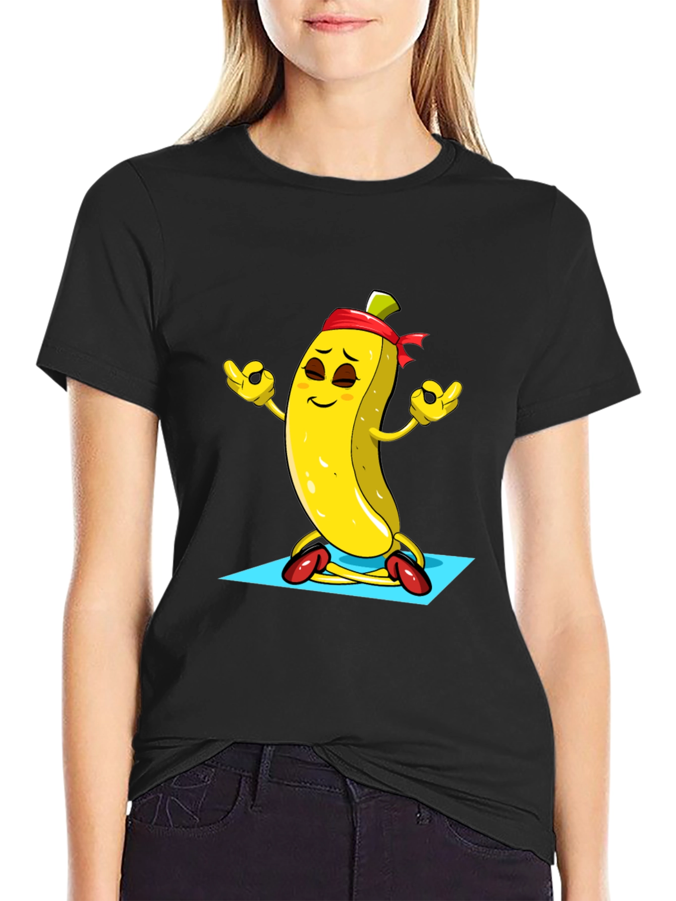 Meditating Banana T-Shirt - Funny Yoga Fruit Tee