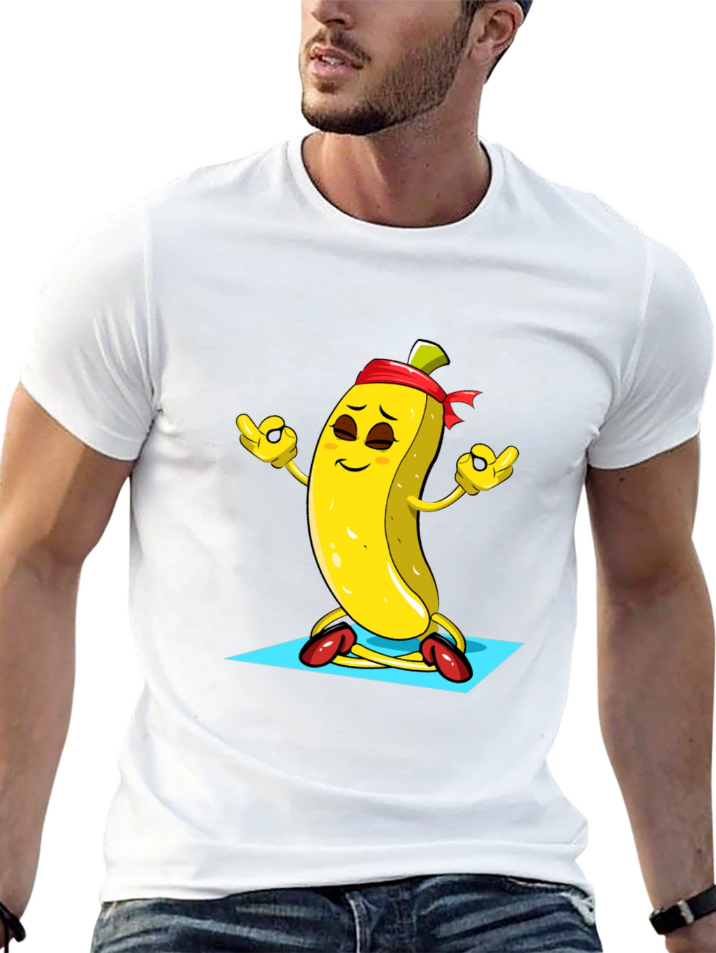 Meditating Banana T-Shirt - Funny Yoga Fruit Tee
