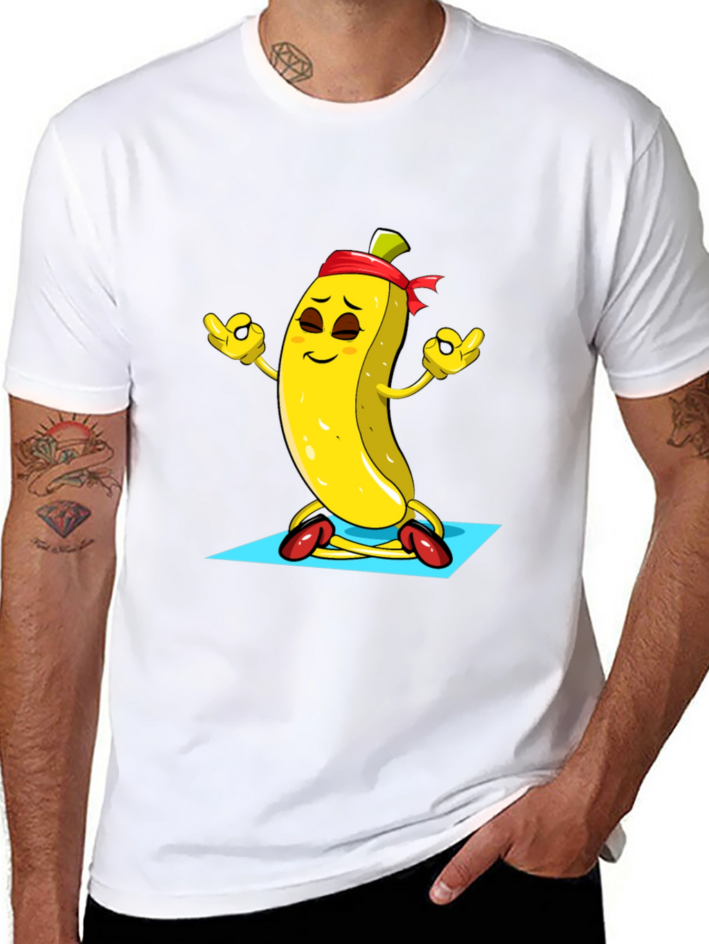 Meditating Banana T-Shirt - Funny Yoga Fruit Tee