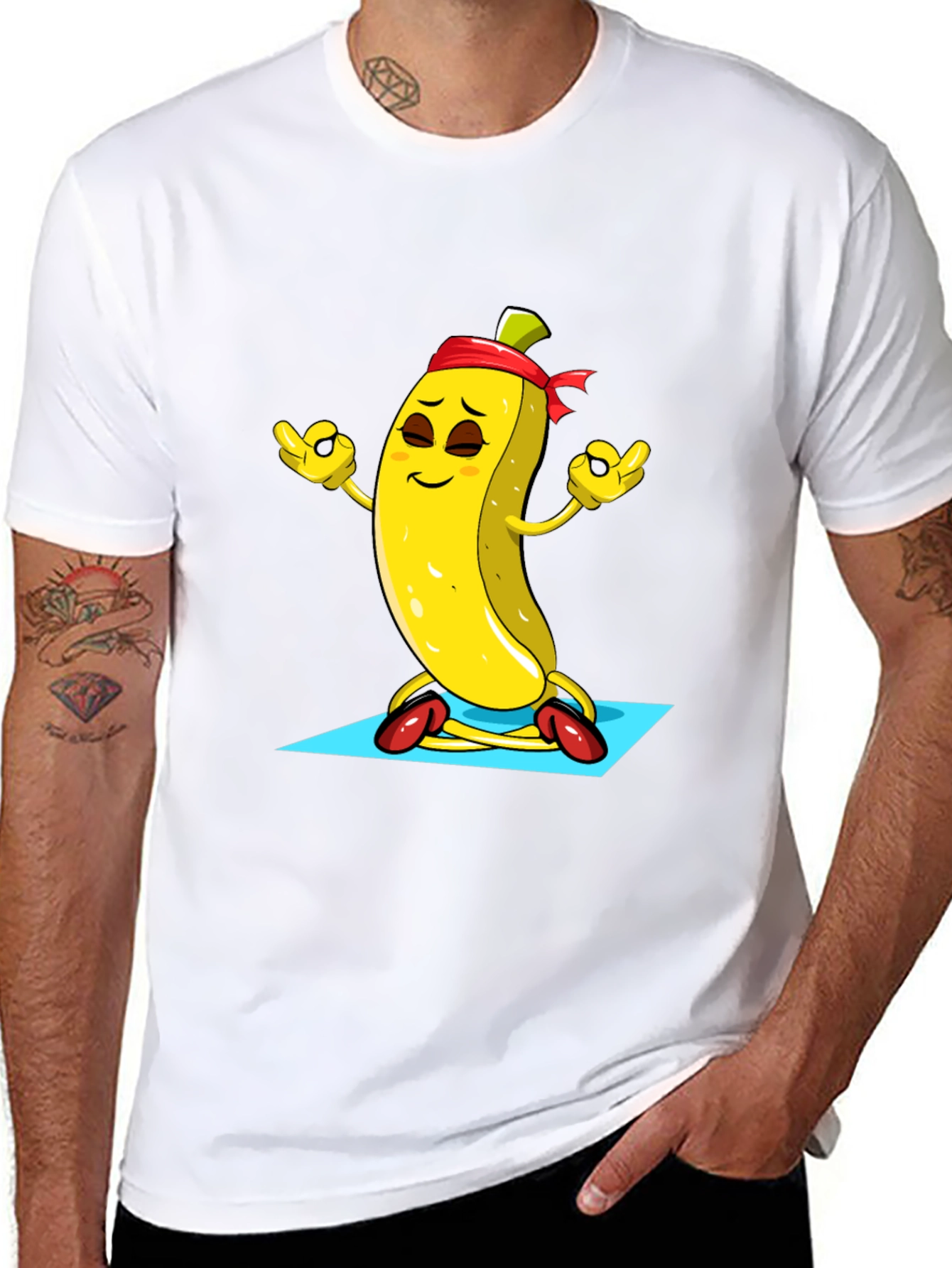 Meditating Banana T-Shirt - Funny Yoga Fruit Tee