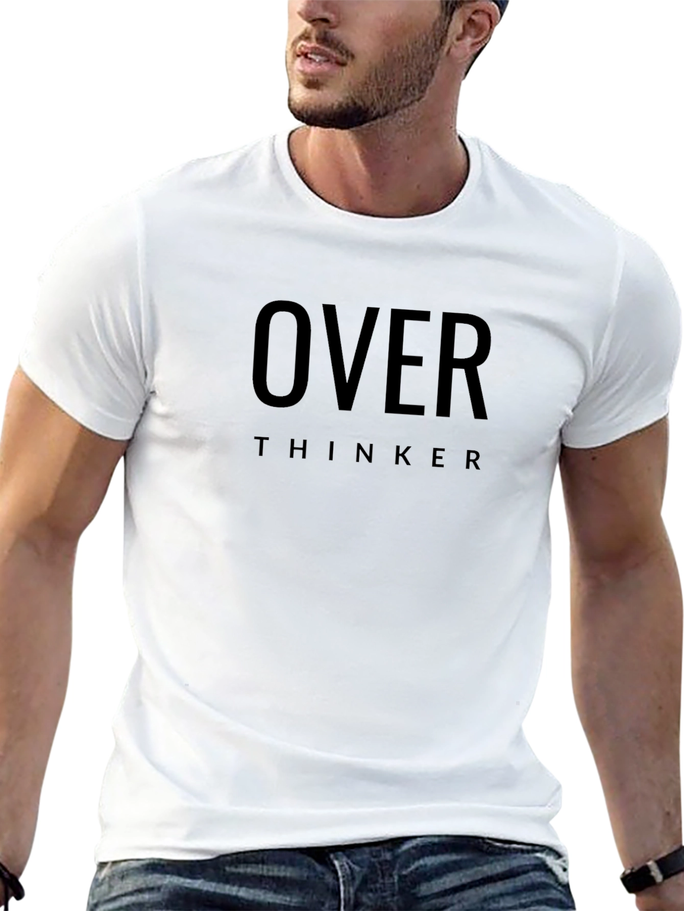 Overthinker Black Tee - Trendy Comfort