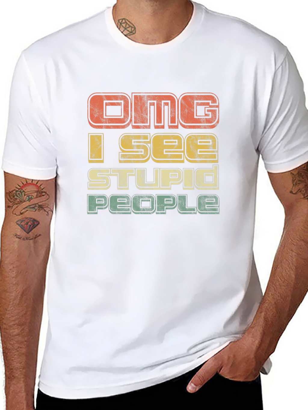OMG I See Stupid People Graphic T-Shirt
