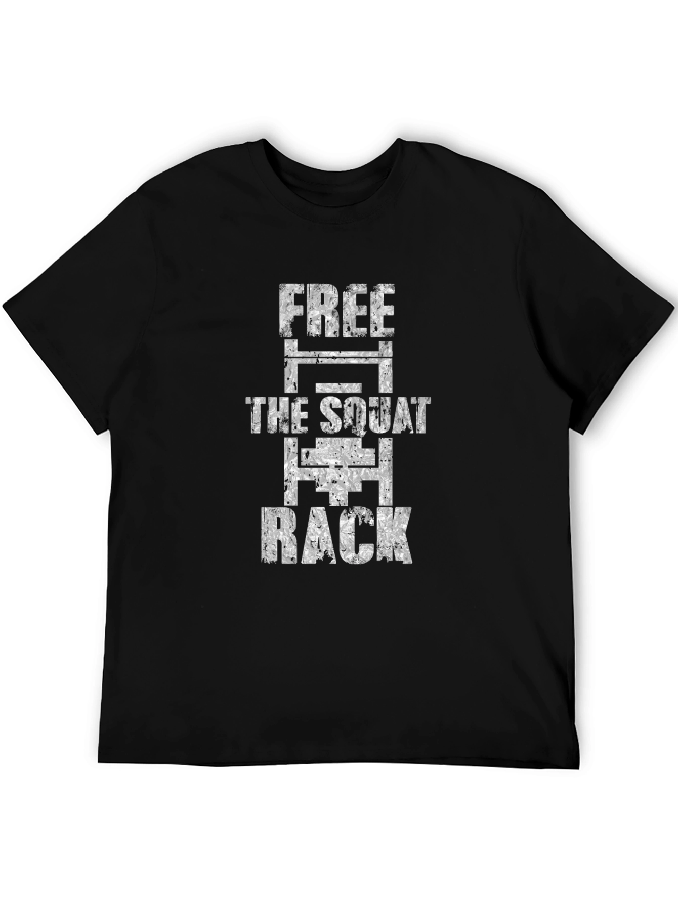 Free The Squat Rack Black Graphic Tee
