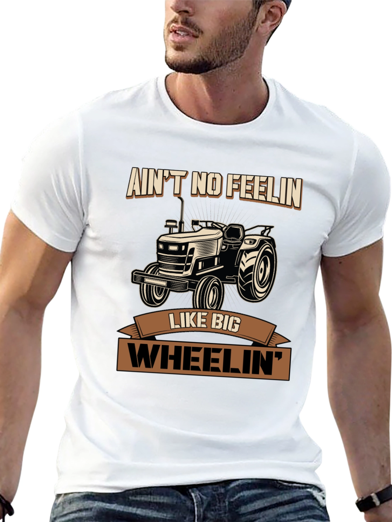 Aint No Feelin Like Big Wheelin Tractor Graphic Tee