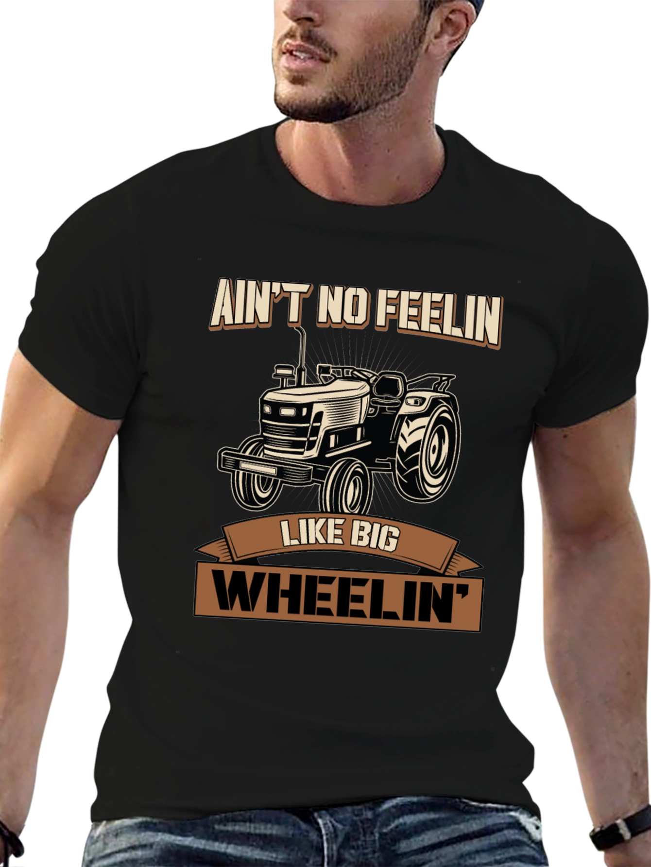 Aint No Feelin Like Big Wheelin Tractor Graphic Tee