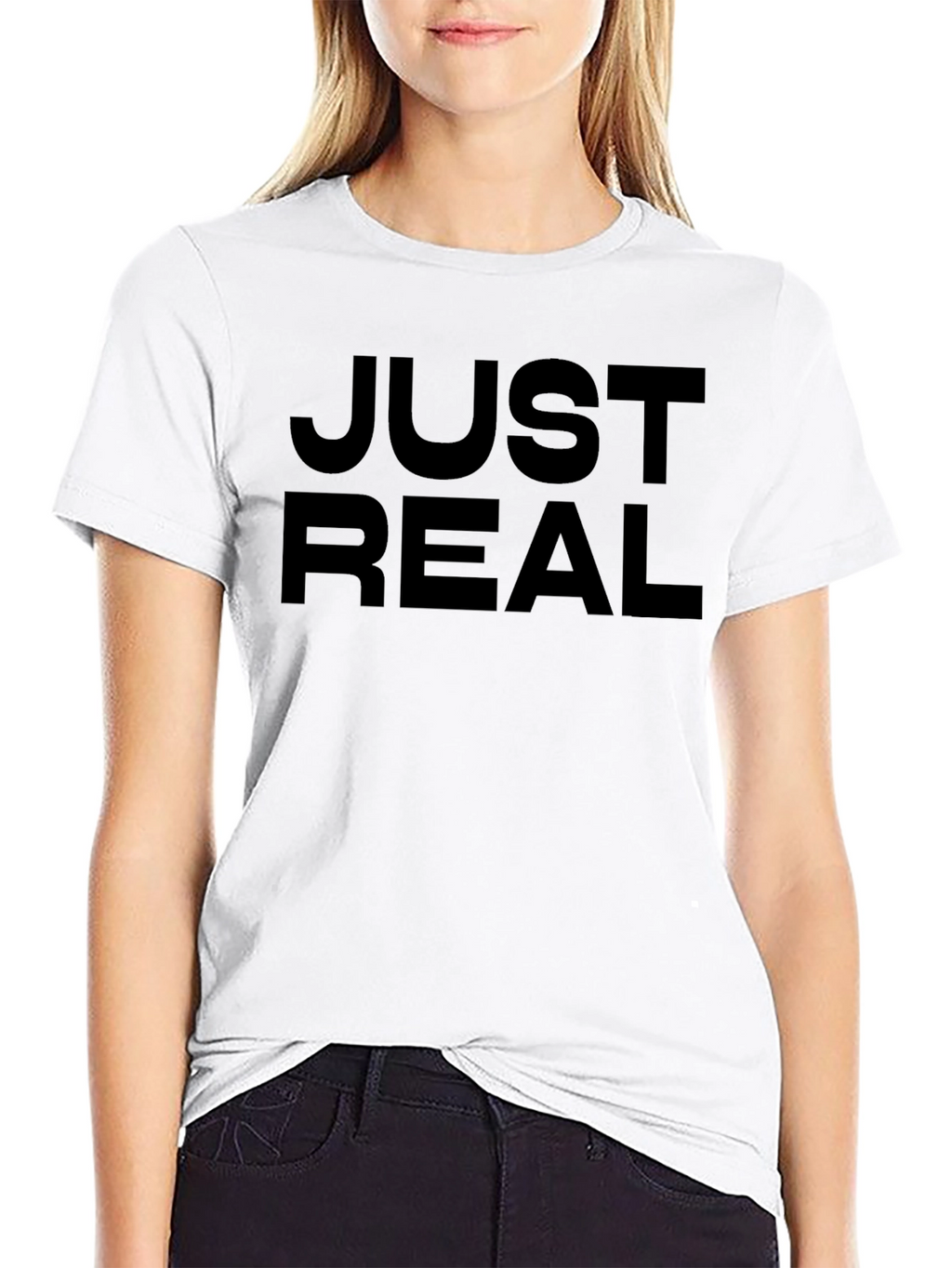 Just Real Black Graphic Tee