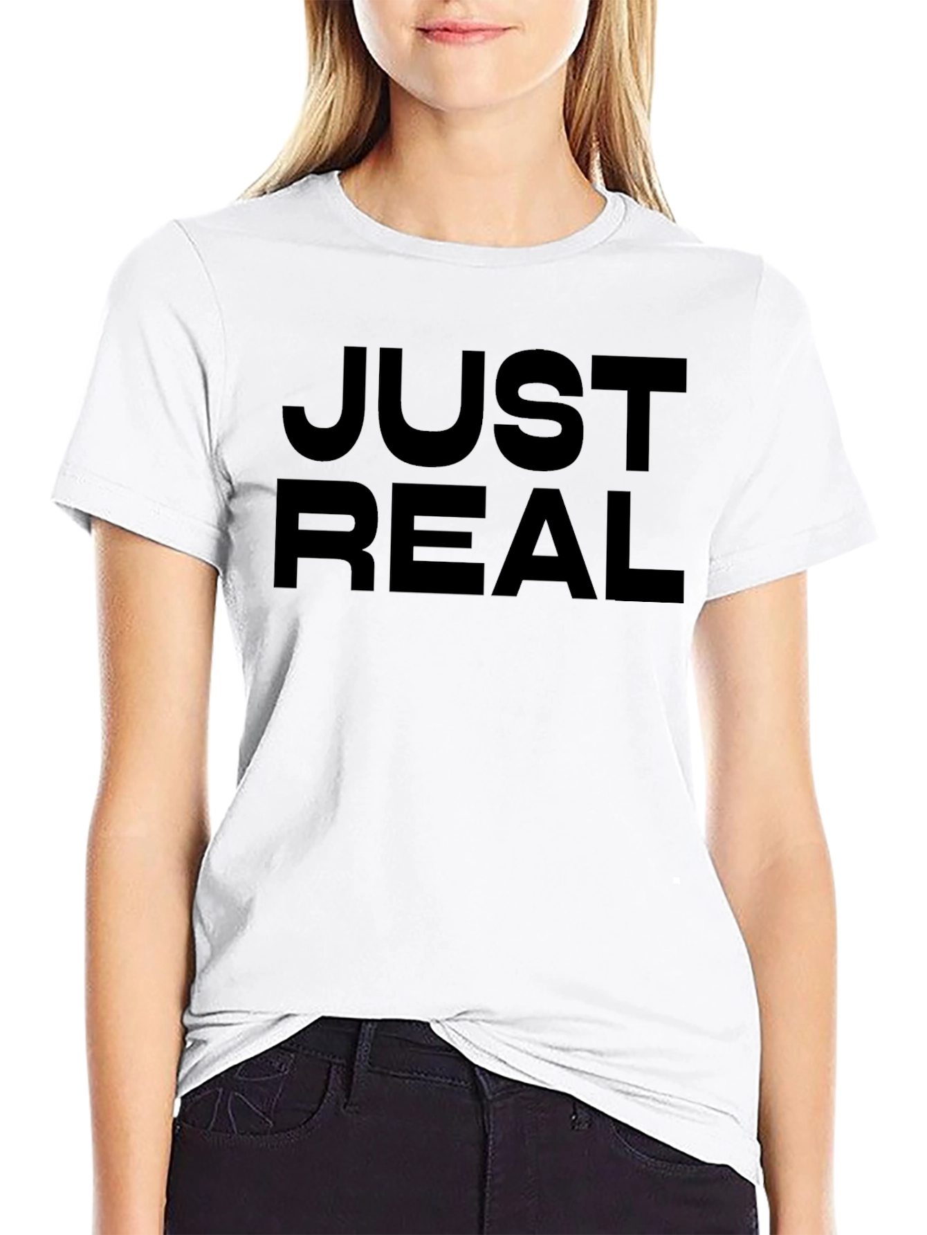 Just Real Black Graphic Tee
