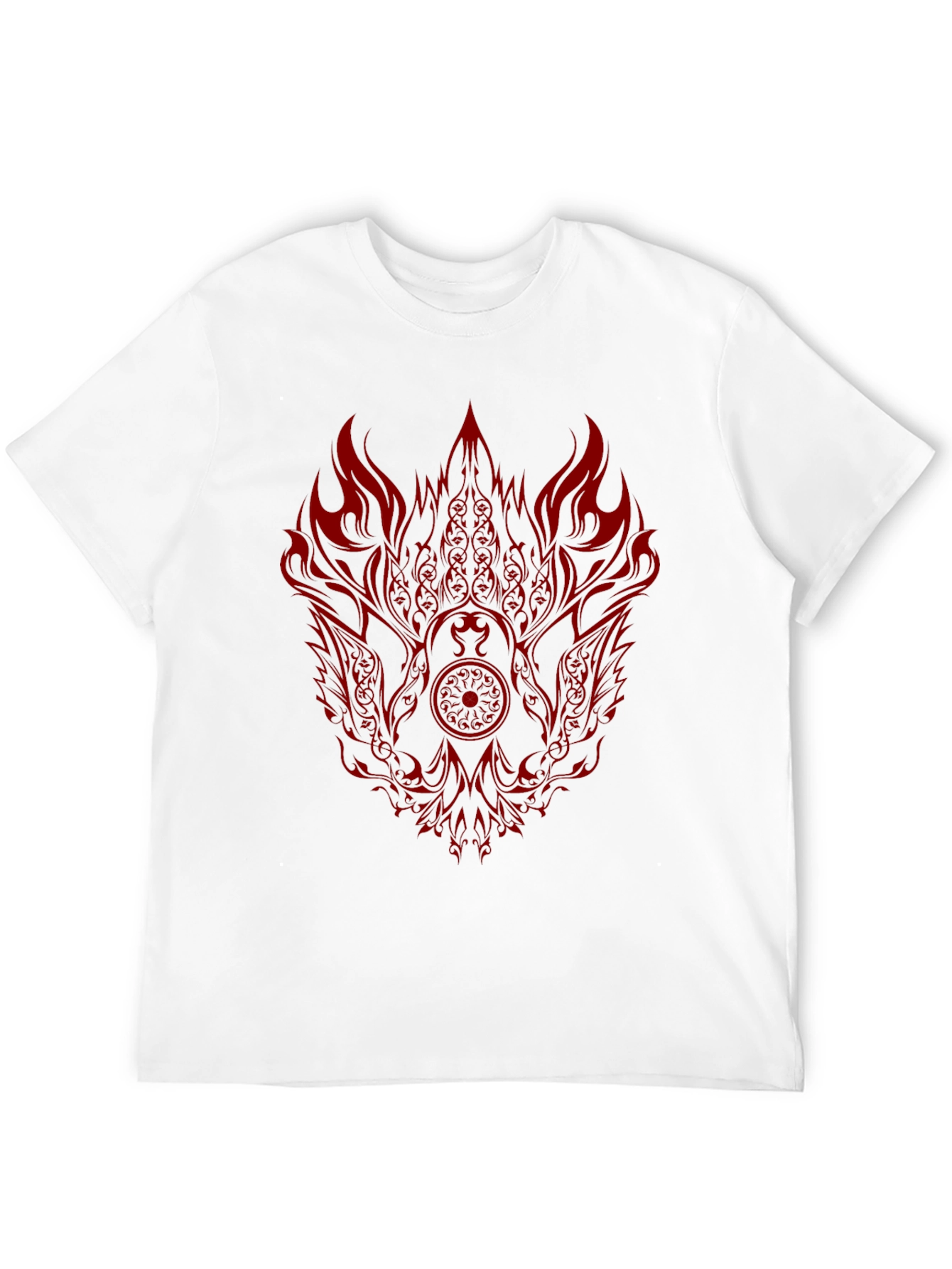 Black Tee with Red Phoenix Graphic