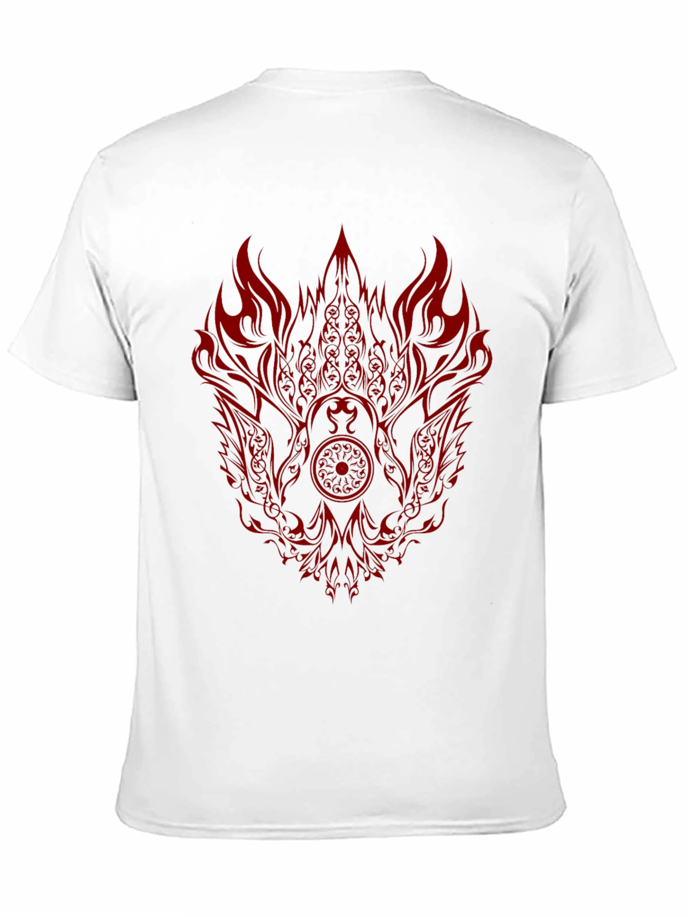 Black Tee with Red Phoenix Graphic