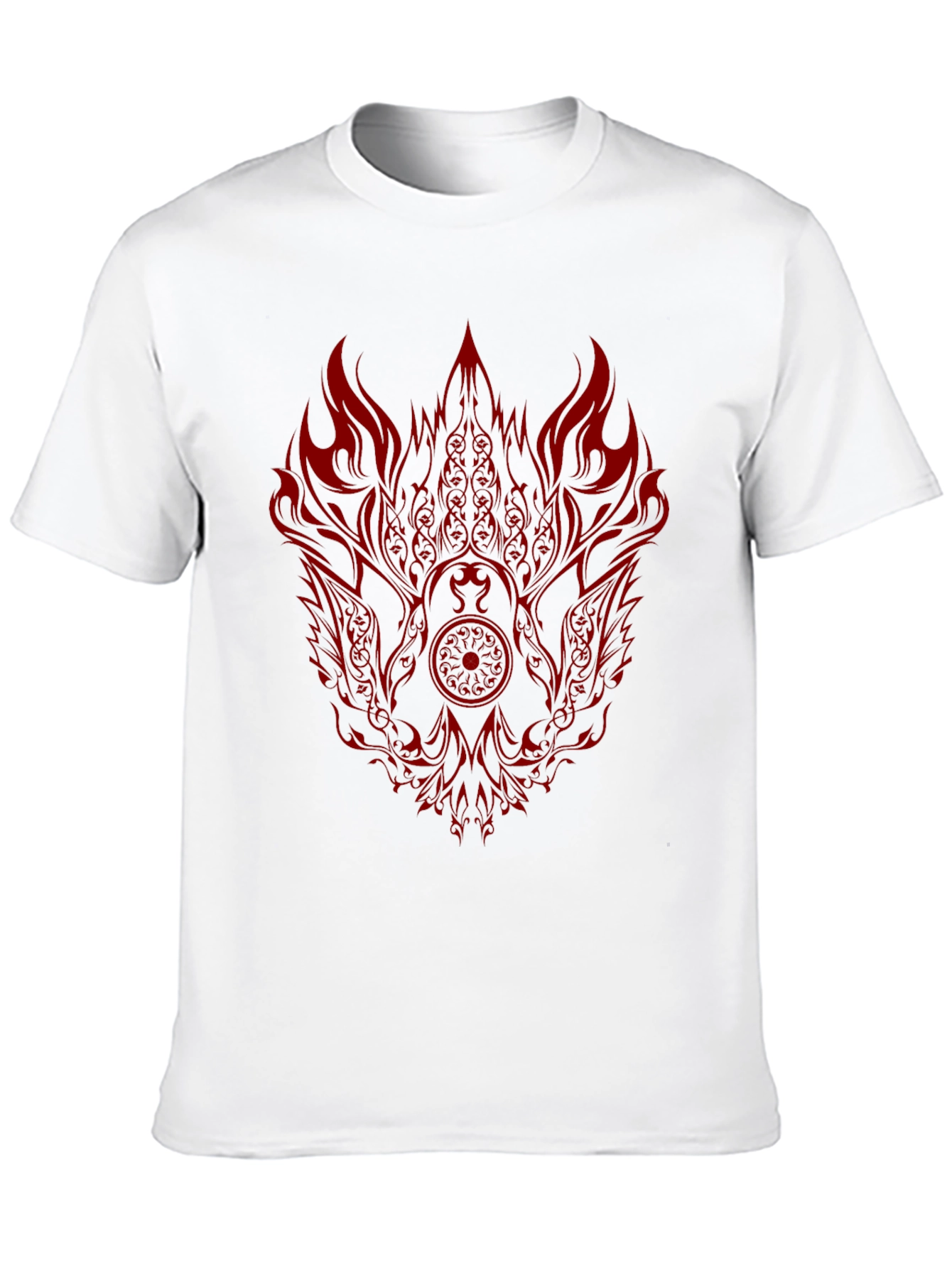 Black Tee with Red Phoenix Graphic