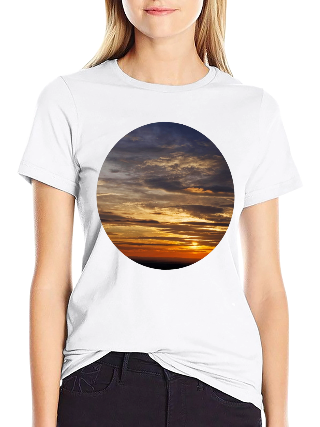 Sunset Sky Graphic Tee - Soft Cotton Casual Shirt