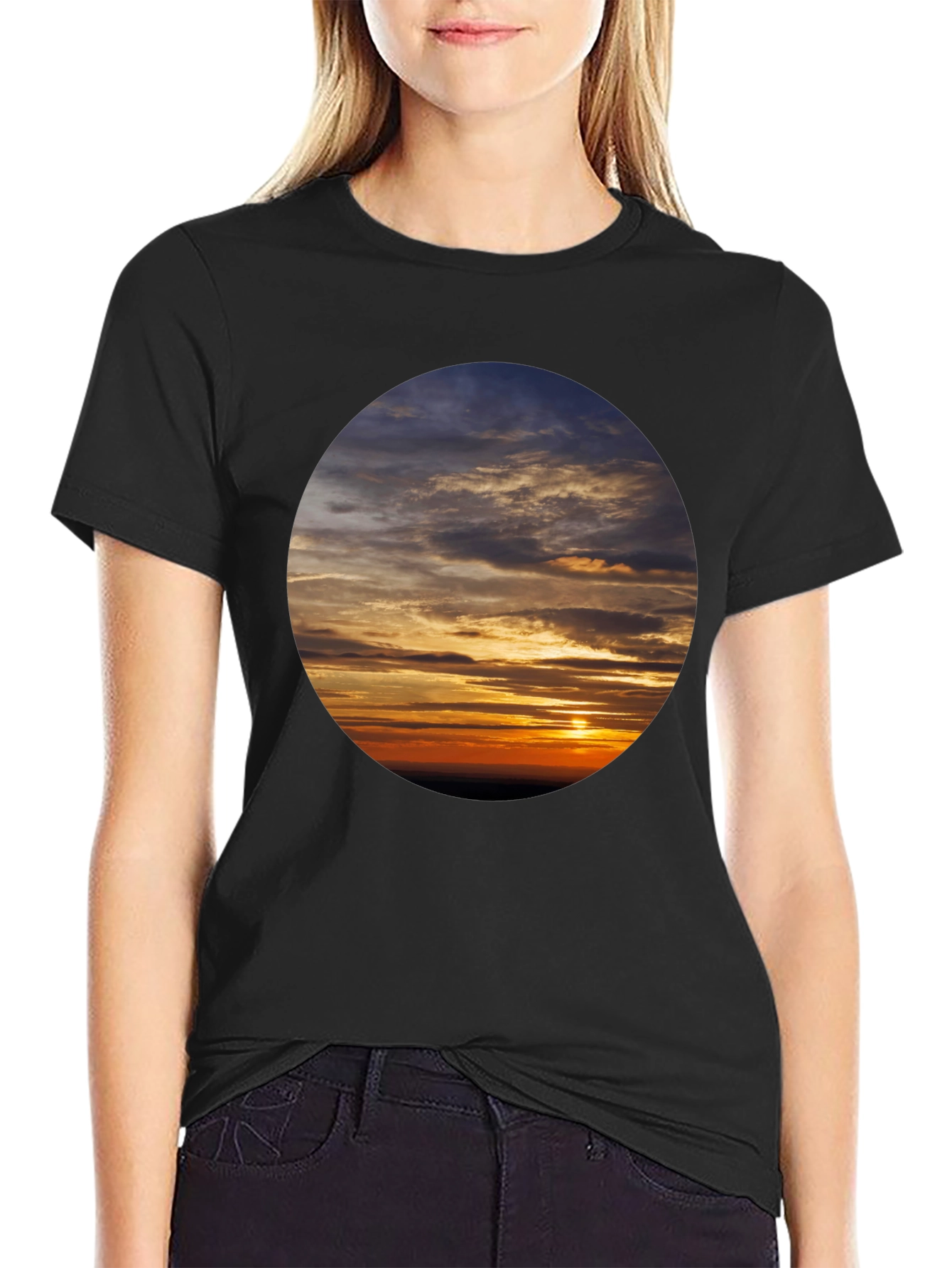 Sunset Sky Graphic Tee - Soft Cotton Casual Shirt