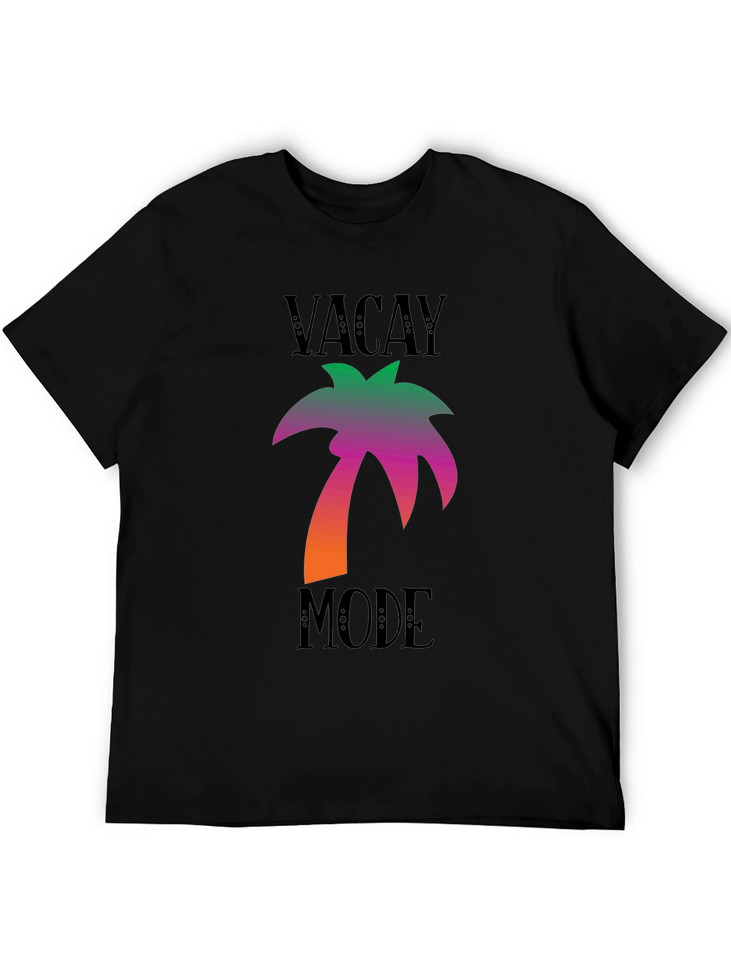 Vacay Mode Black Palm Tree Graphic Tee