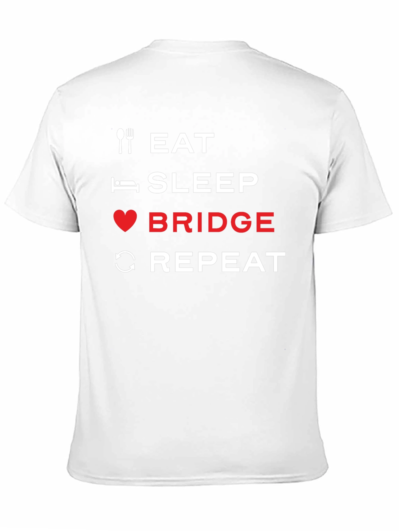 Eat Sleep Bridge Repeat Black T-Shirt