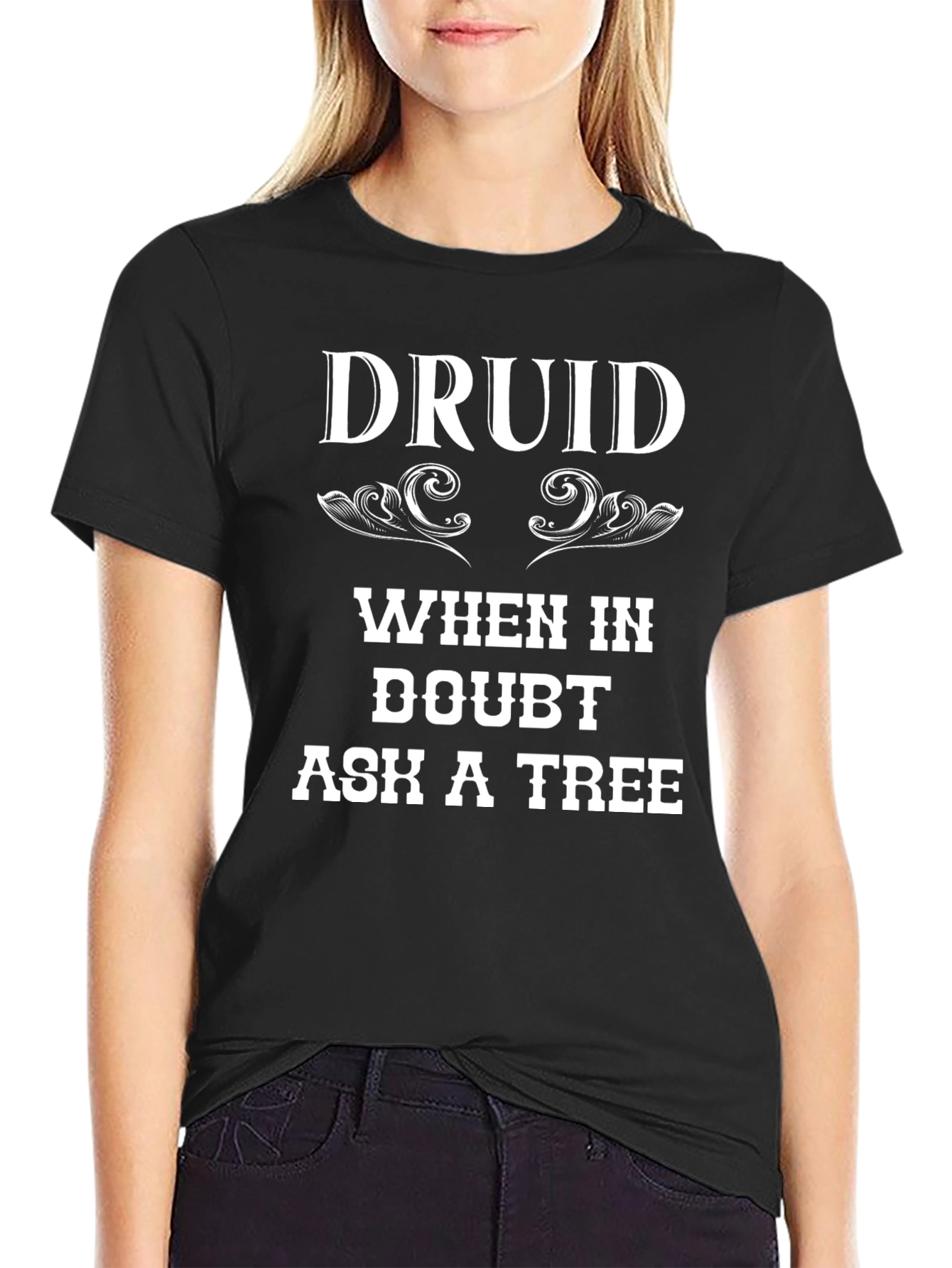 Druid Ask a Tree Graphic T-Shirt
