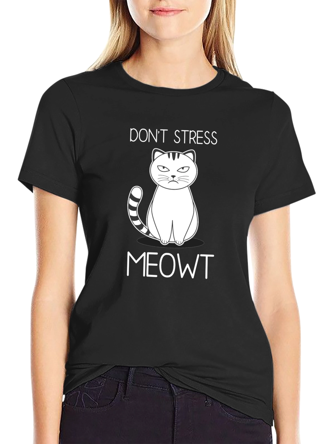 Dont Stress Meowt T-Shirt - Funny Cat Tee