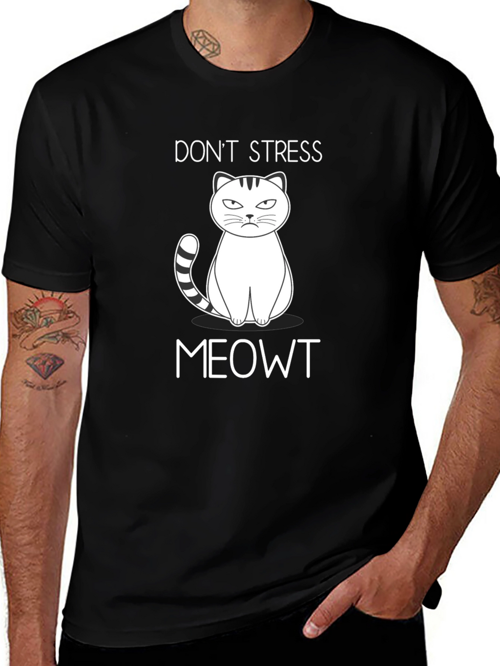 Dont Stress Meowt T-Shirt - Funny Cat Tee