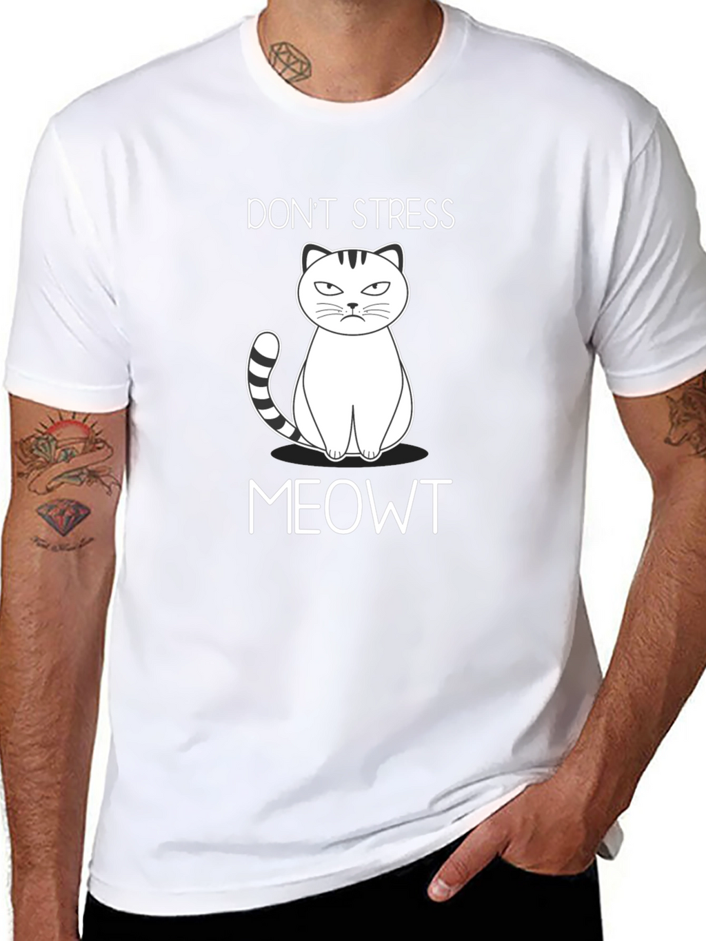 Dont Stress Meowt T-Shirt - Funny Cat Tee
