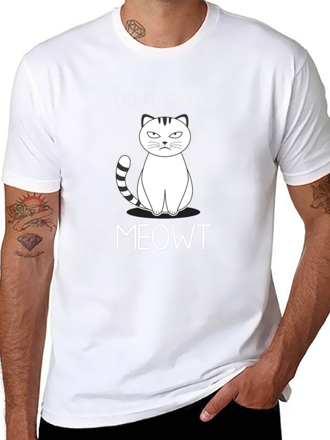 Dont Stress Meowt T-Shirt - Funny Cat Tee