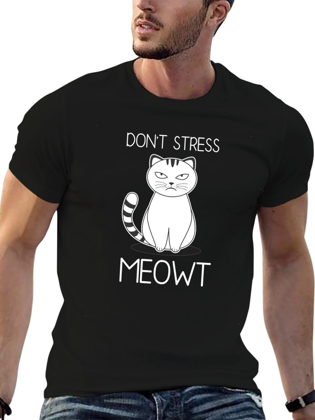 Dont Stress Meowt T-Shirt - Funny Cat Tee