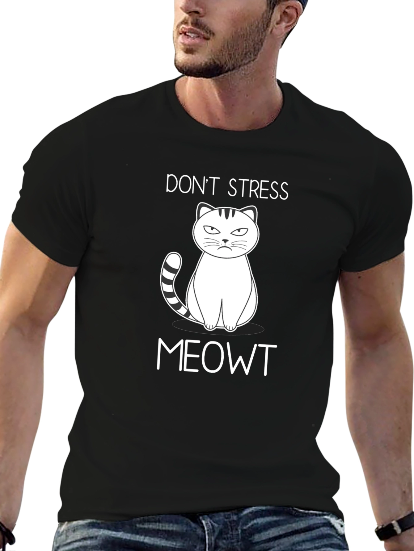 Dont Stress Meowt T-Shirt - Funny Cat Tee