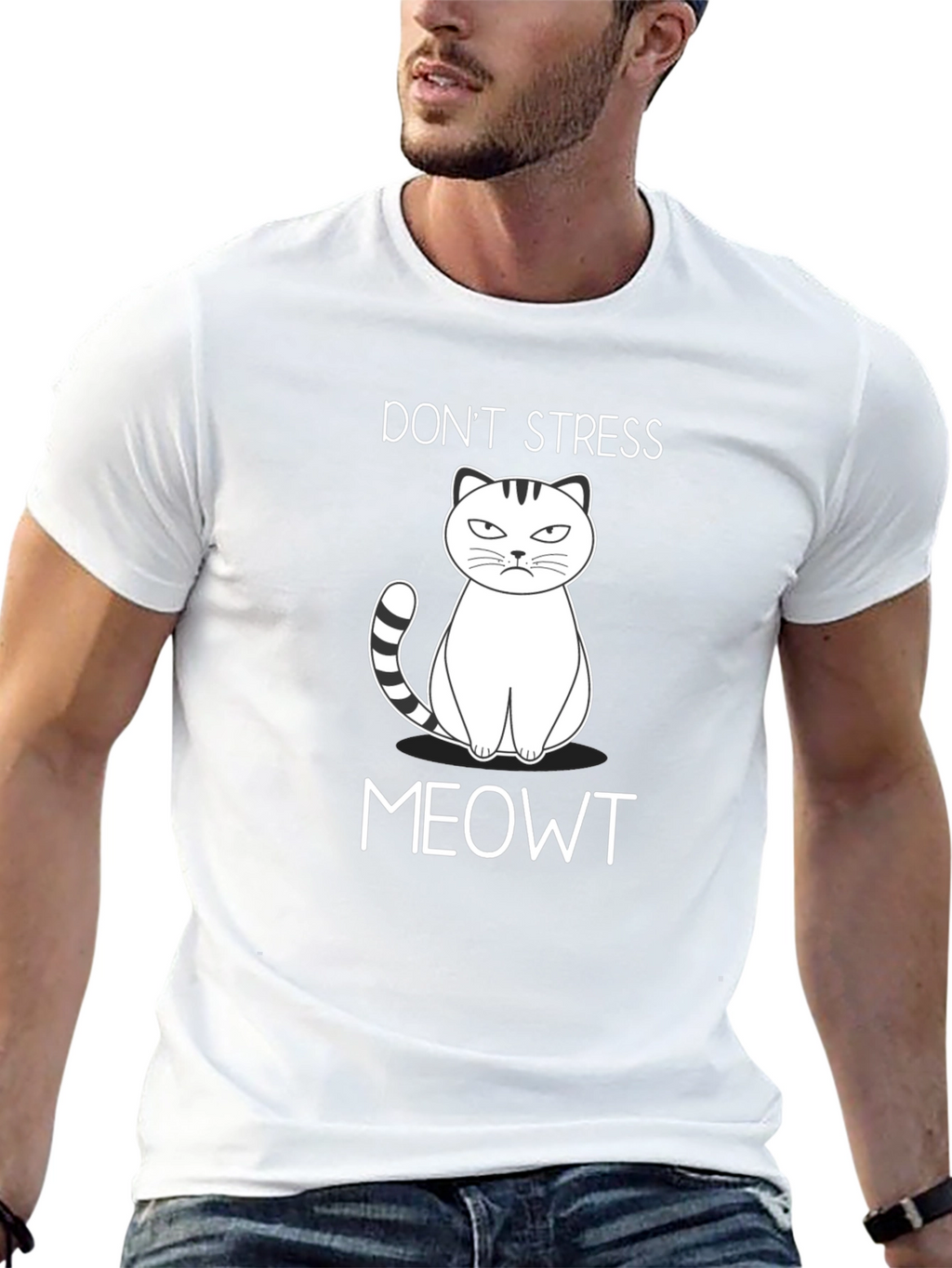 Dont Stress Meowt T-Shirt - Funny Cat Tee
