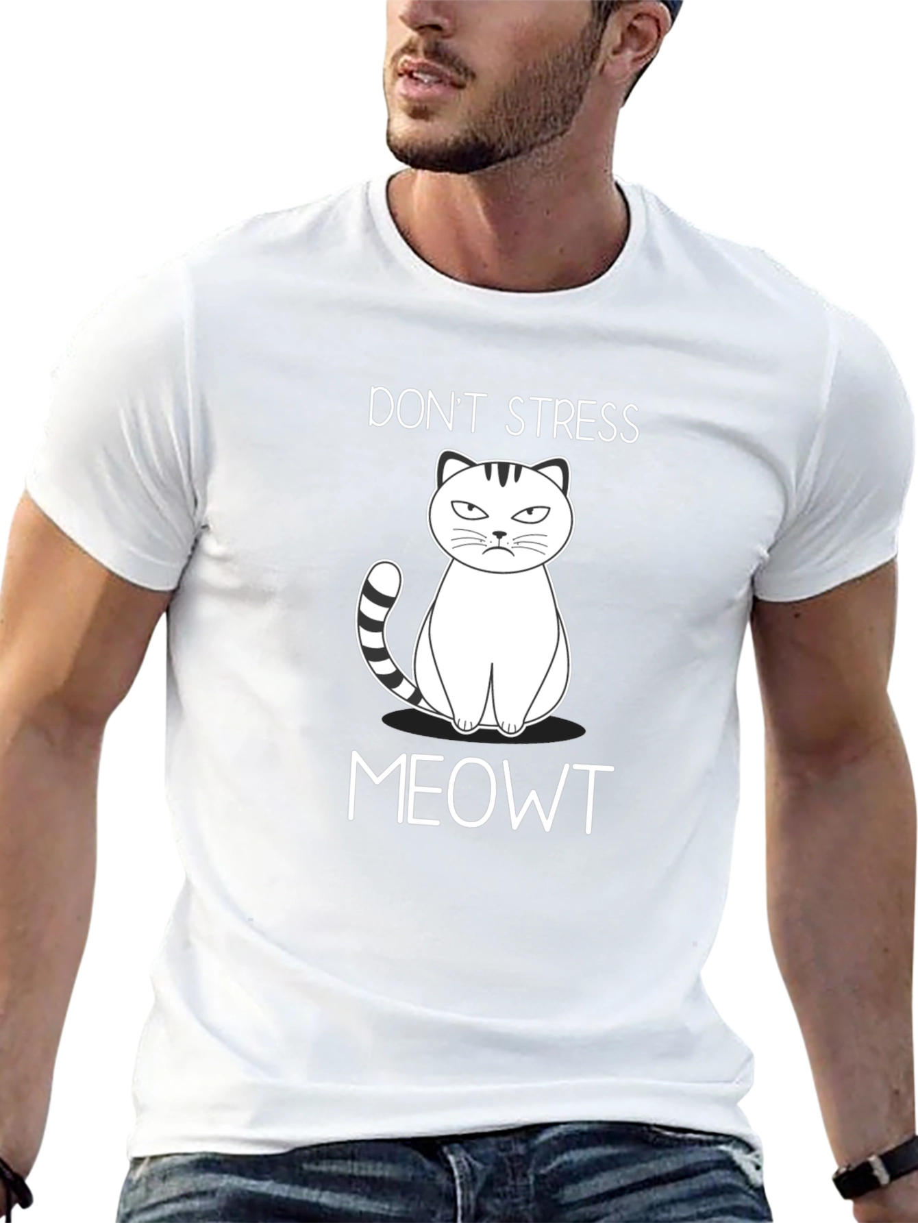 Dont Stress Meowt T-Shirt - Funny Cat Tee