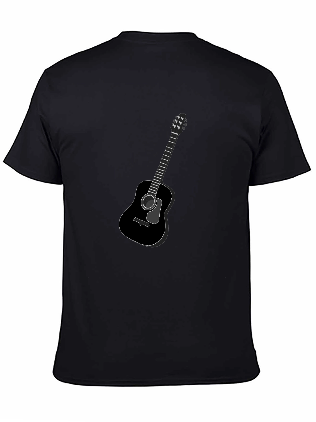 Guitar Graphic Black T-Shirt - Classic Music Tee