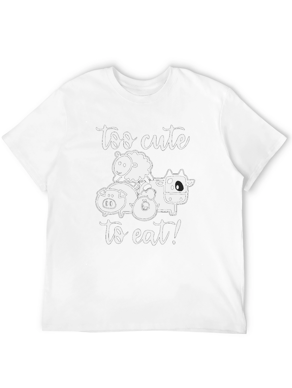 Too Cute To Eat Black Graphic Tee