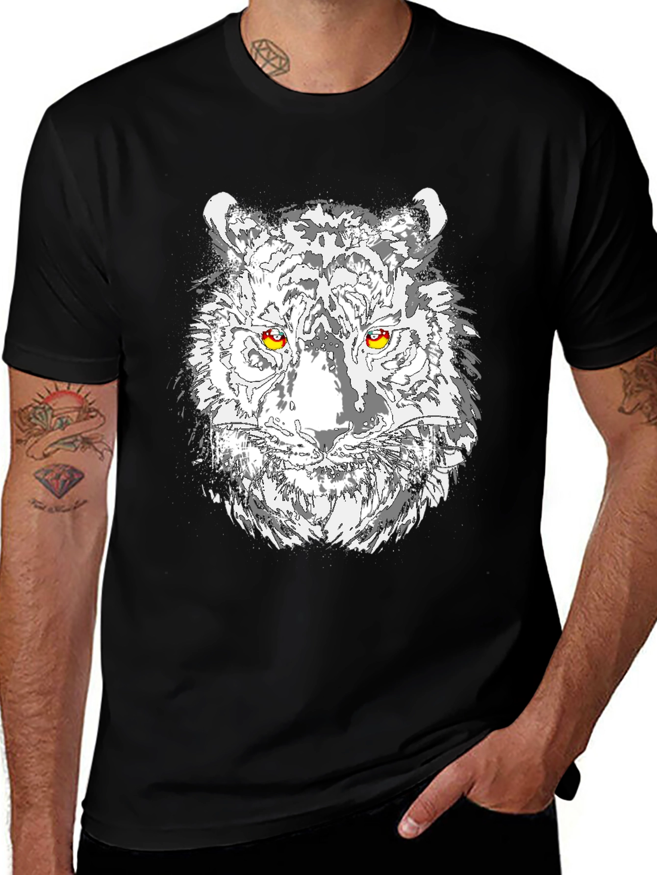 Tiger Graphic T-Shirt - Black