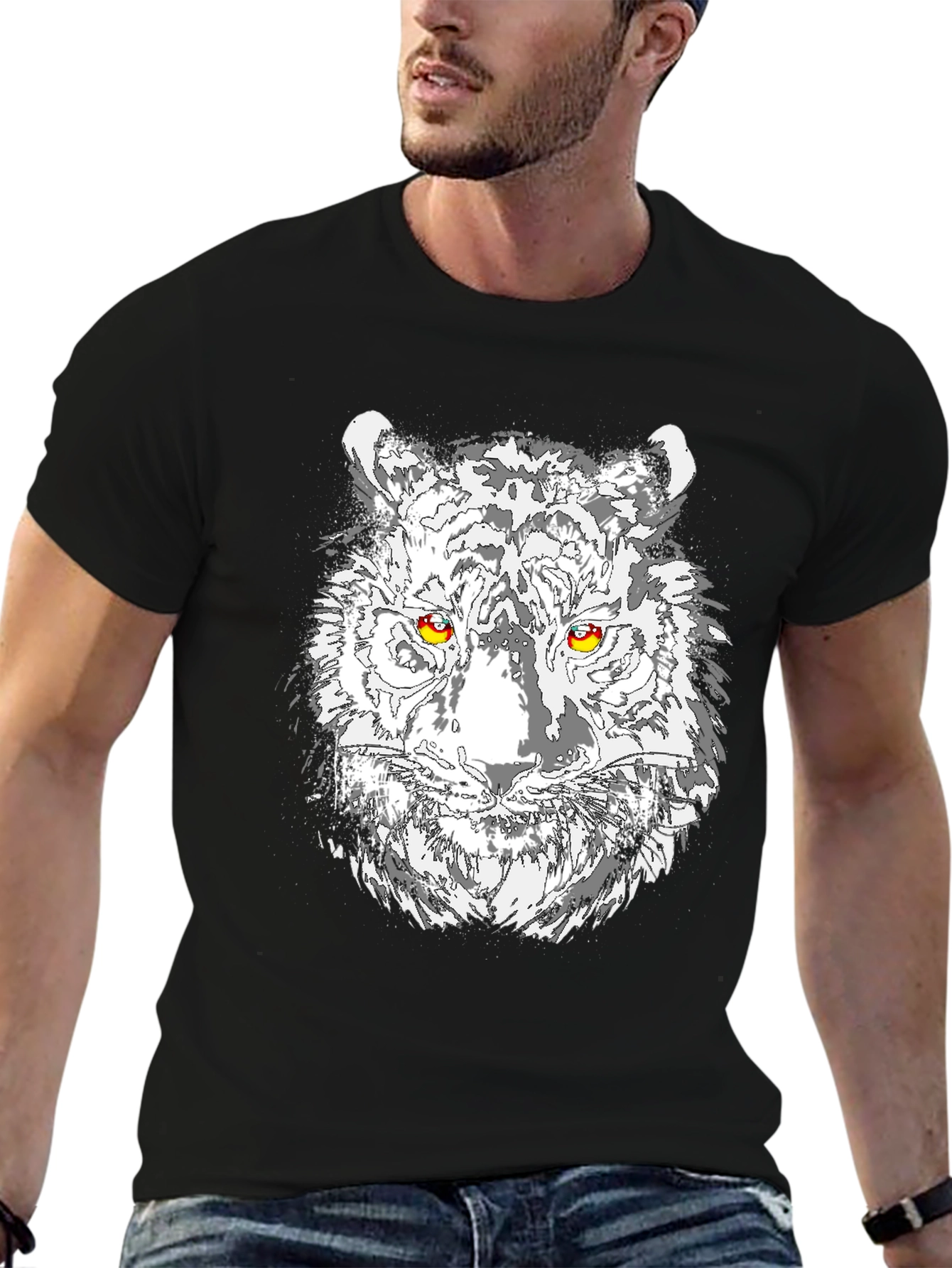 Tiger Graphic T-Shirt - Black