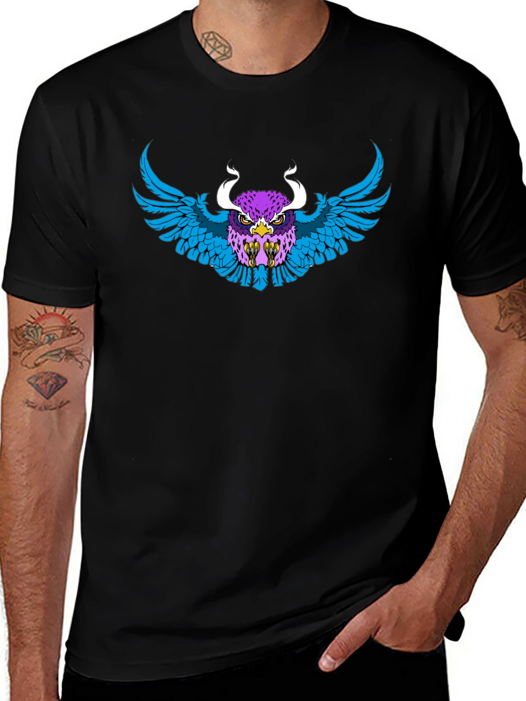 Eye-Catching Graphic Tee - Winged Beast
