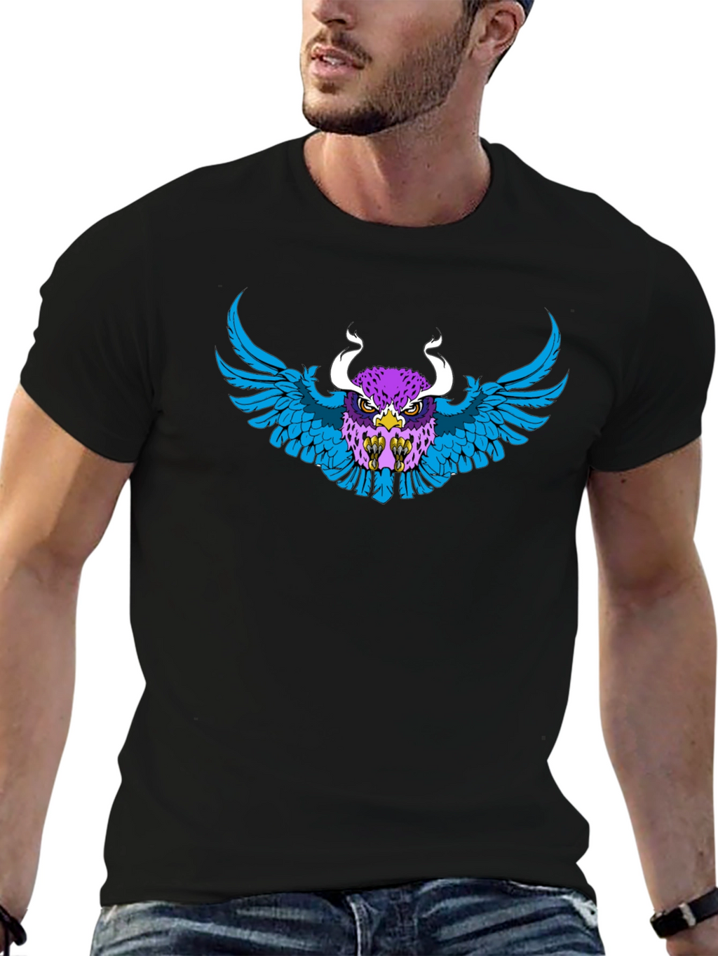 Eye-Catching Graphic Tee - Winged Beast