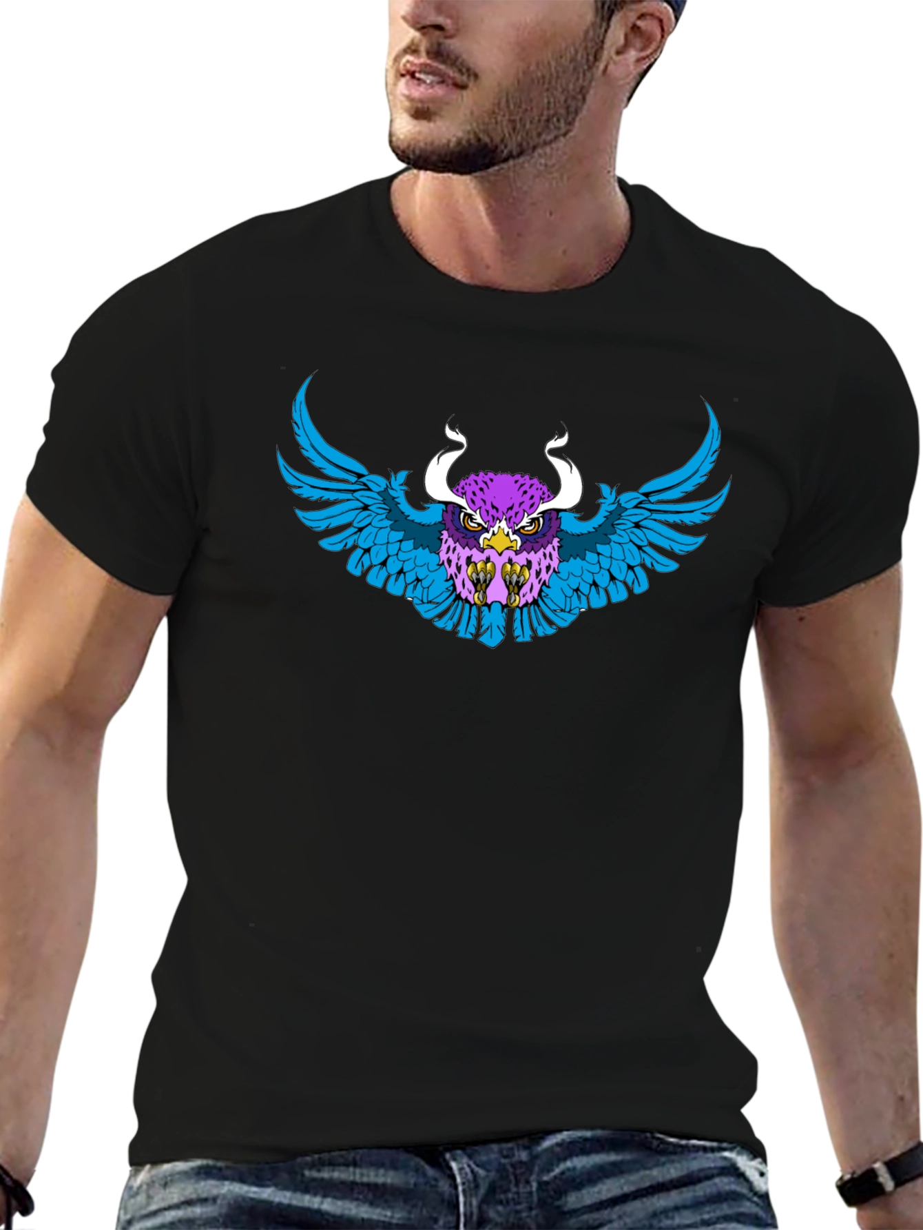 Eye-Catching Graphic Tee - Winged Beast