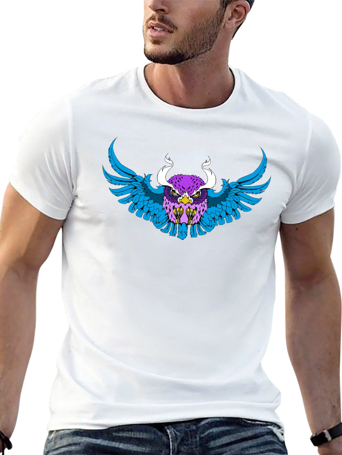 Eye-Catching Graphic Tee - Winged Beast