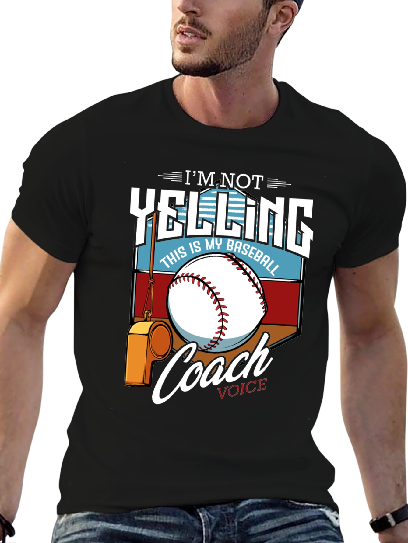 Im Not Yelling This is My Baseball Coach Voice T-Shirt