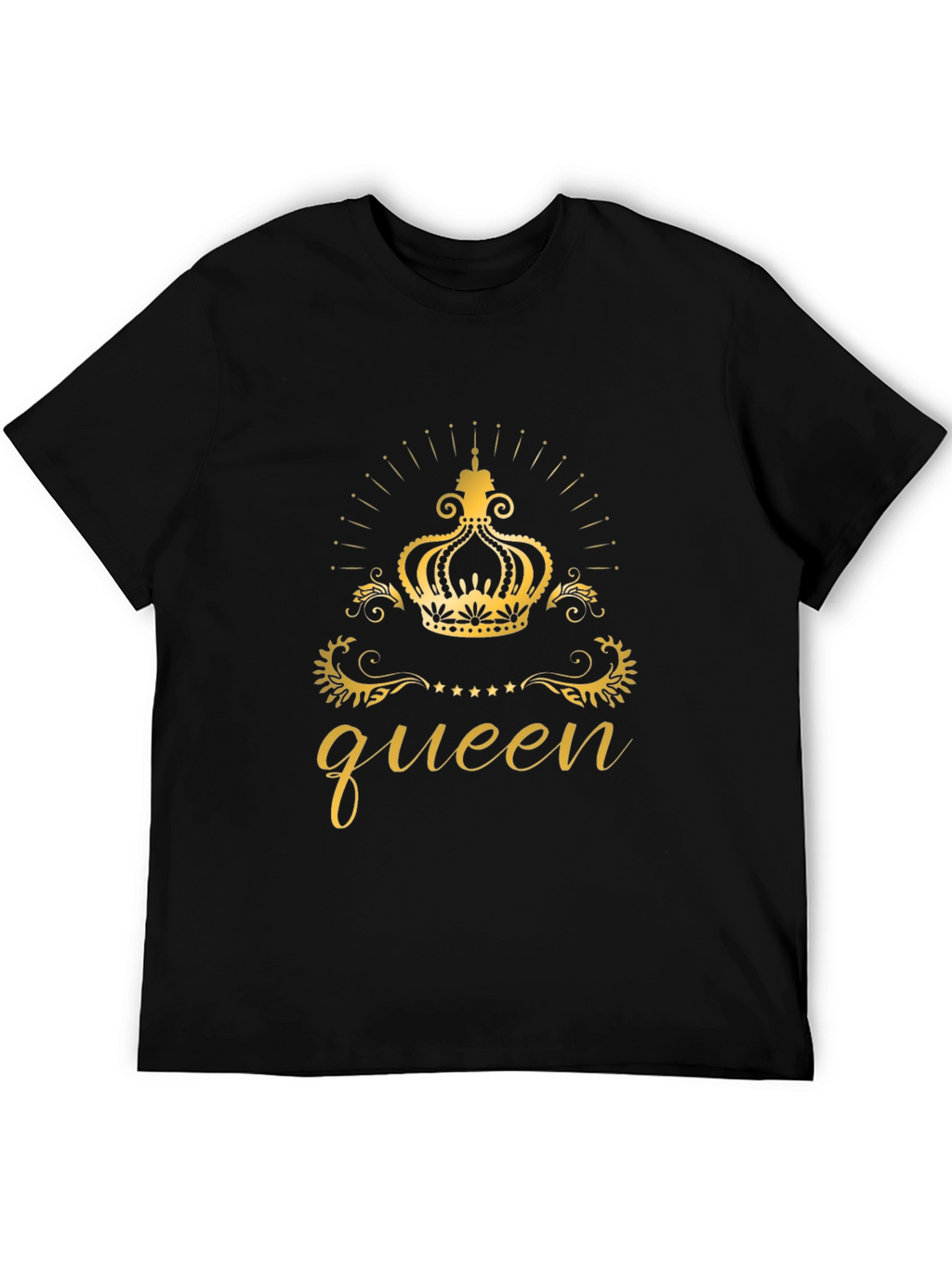 Queen Crown Graphic Black T-Shirt