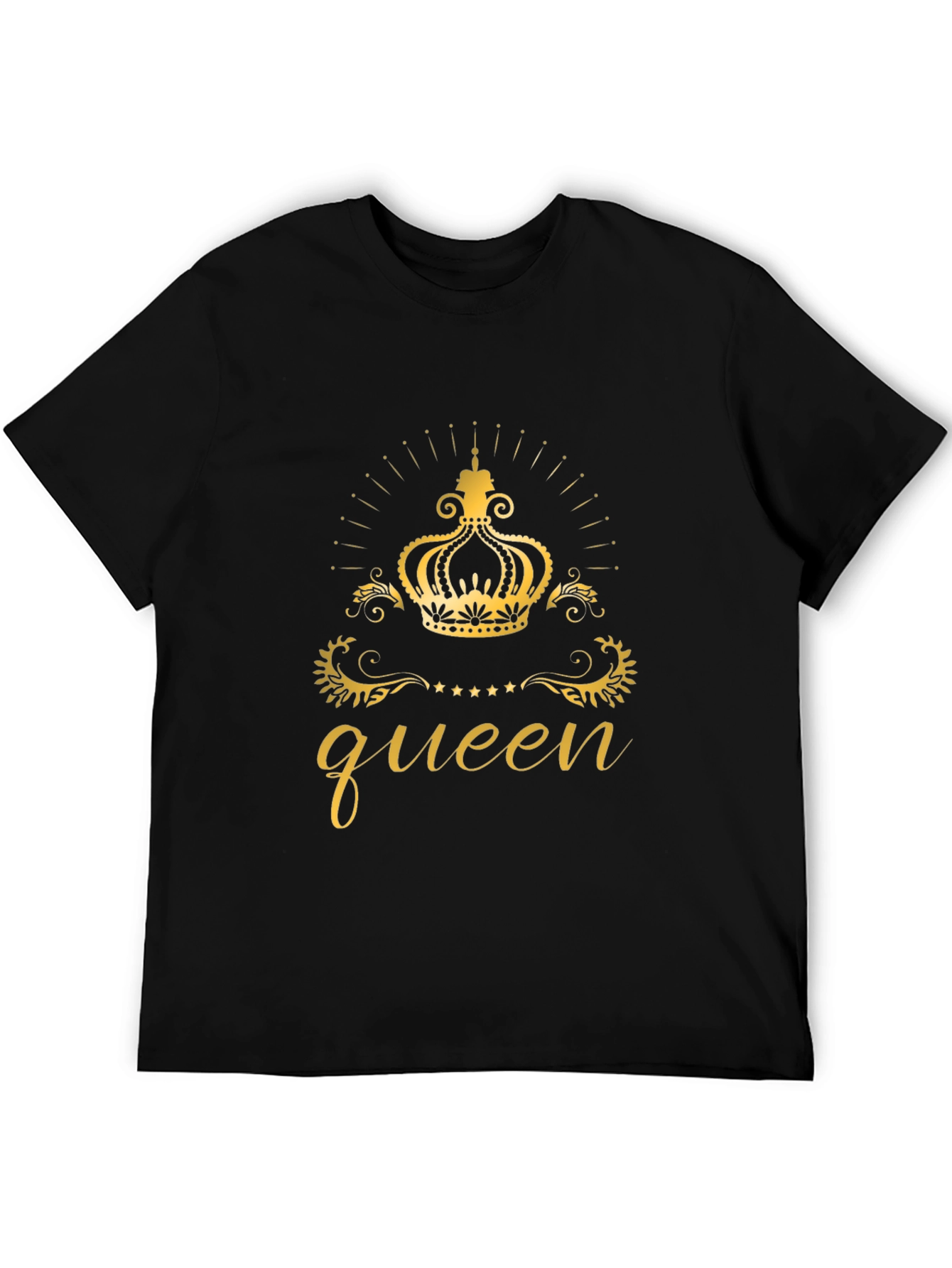 Queen Crown Graphic Black T-Shirt