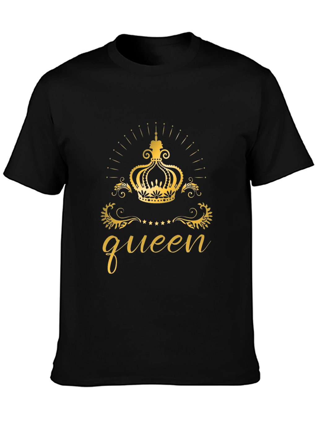 Queen Crown Graphic Black T-Shirt