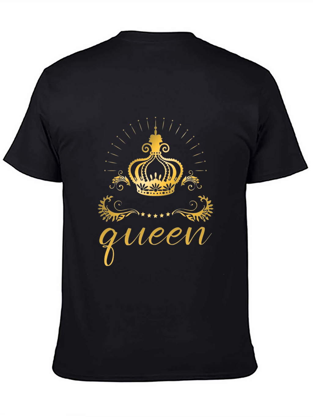 Queen Crown Graphic Black T-Shirt