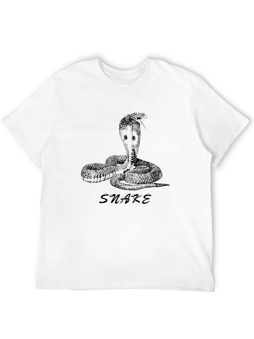 Mens Black Snake Graphic Tee