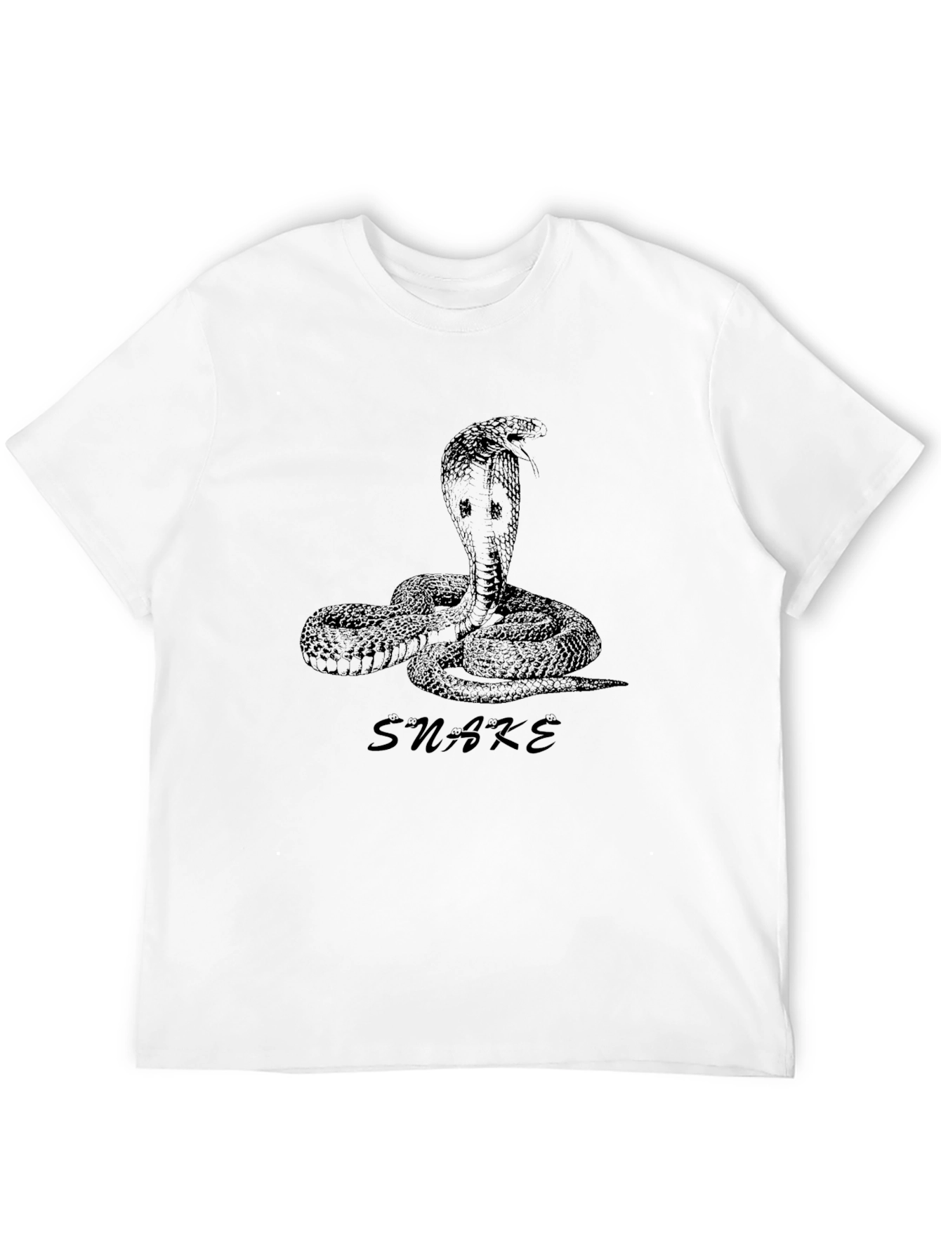 Mens Black Snake Graphic Tee