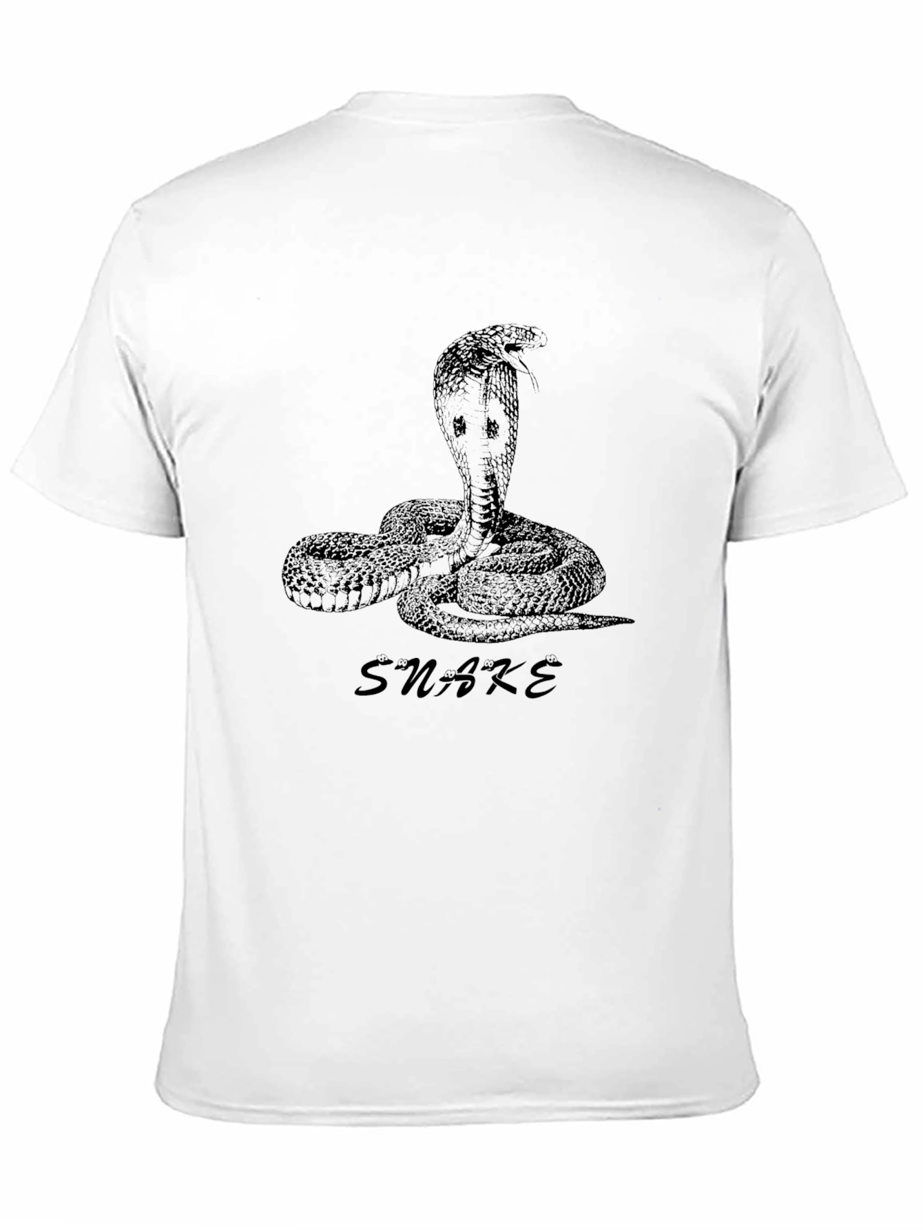 Mens Black Snake Graphic Tee