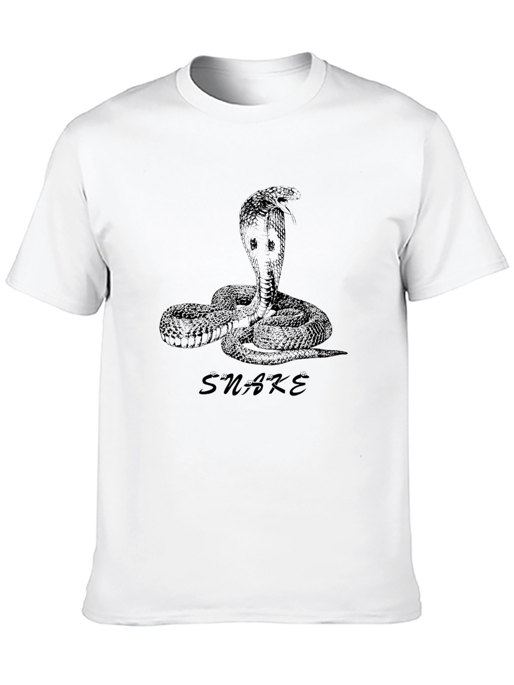 Mens Black Snake Graphic Tee